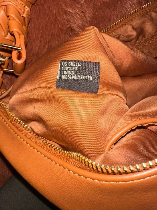 Antik Kraft Tan Braided-Handle Crescent Shoulder Bag - Picture 8 of 8